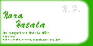 nora hatala business card